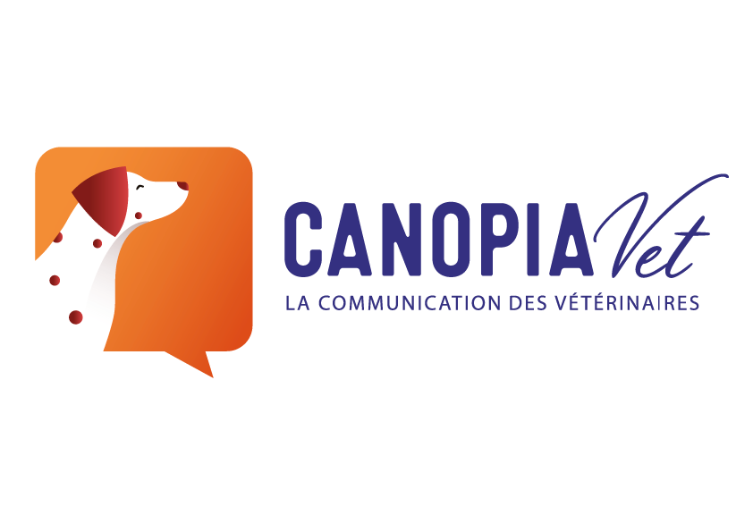 logo Canopia Vet la communication vétérinaire avec chien rouge